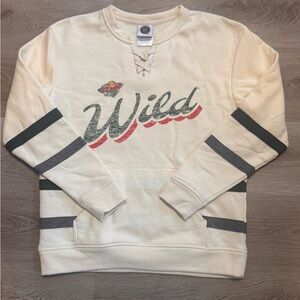 Women’s NHL Minnesota Wild Long Sleeve Fleece Pullover Sweatshirt